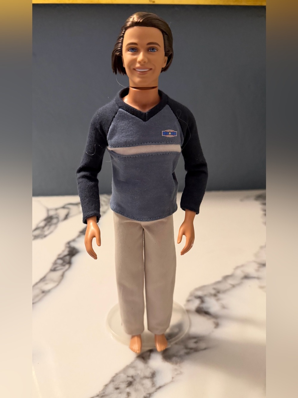 Retro 2003 Mattel Happy Family Allan Doll Raglan Shirt Beige Pants FLAWED